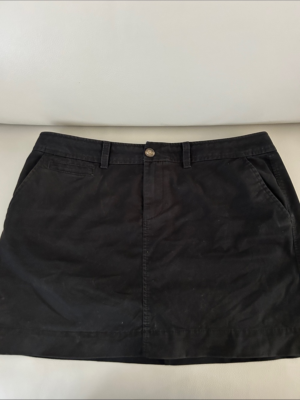 Old Navy Black Cotton Chino Mini Skirt